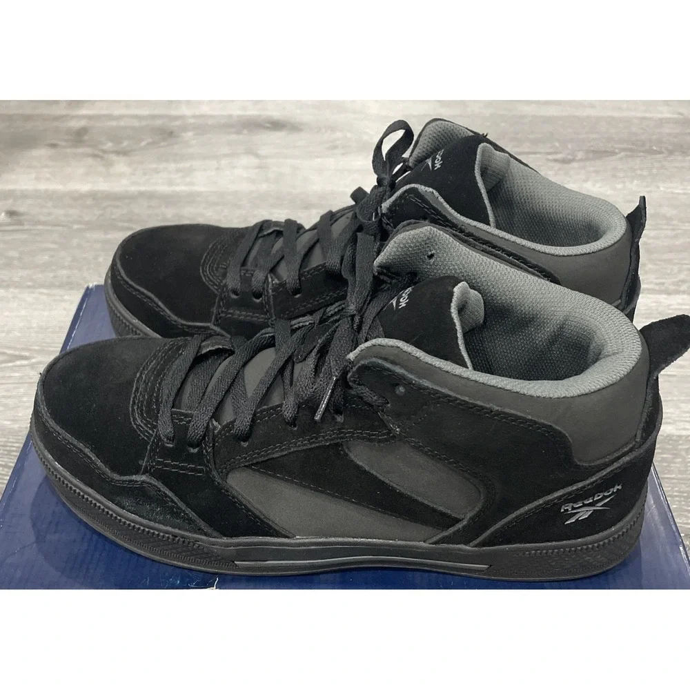 Reebok RB1735 Dayod Safety Toe Skateboard Work High-Top‎ Shoe Black Men's 11.5W